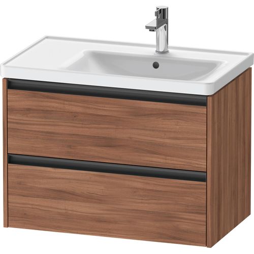Duravit Ketho.2 Wastafelonderkast 78,4x45,5x54,9 cm Mat Noten