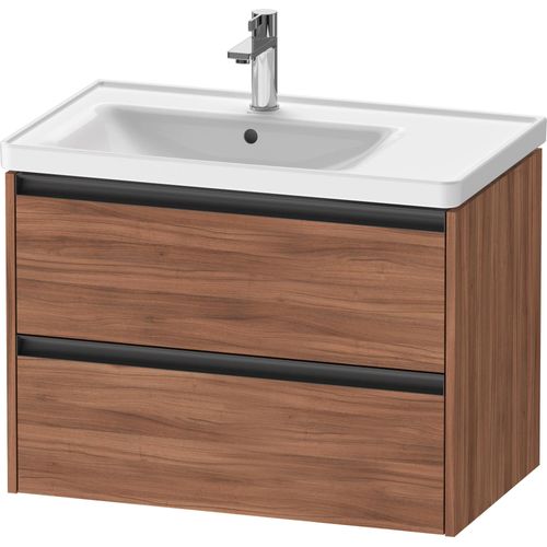 Duravit Ketho.2 Wastafelonderkast 78,4x45,5x54,9 cm Mat Noten