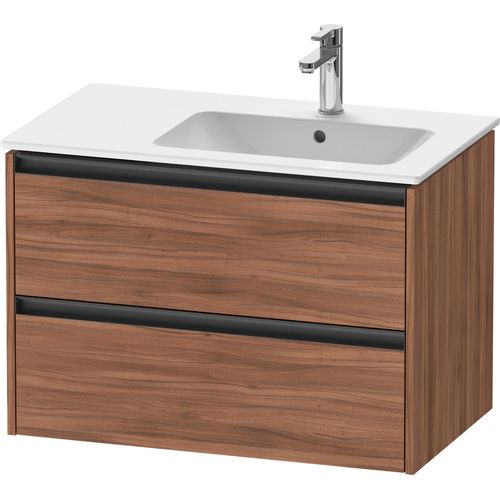 Duravit Ketho.2 Wastafelonderkast 81x48x54,9 cm Mat Noten