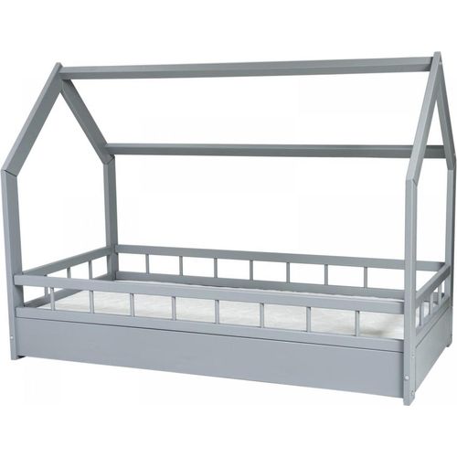 Matratzenset ECO + Hochbett 160x80cm + graue Gitterstäbe