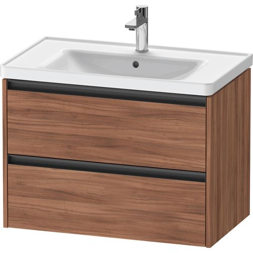 Duravit Ketho.2 Wastafelonderkast 78,4x45,5x54,9 cm Mat Noten
