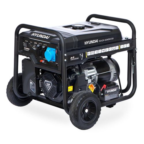 HYUNDAI Benzin Generator HY6500LEK Stromerzeuger Stromgenerator (6.5 kW, Elektrostart, 3 x 230V, 13 PS)