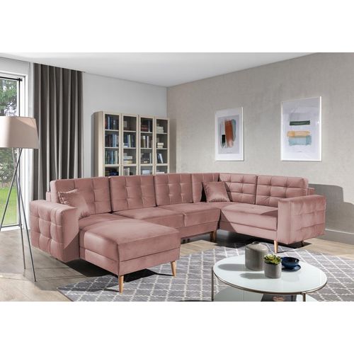 Asgard Wohnlandschaft 320 x 202 cm Rosa (Samt)