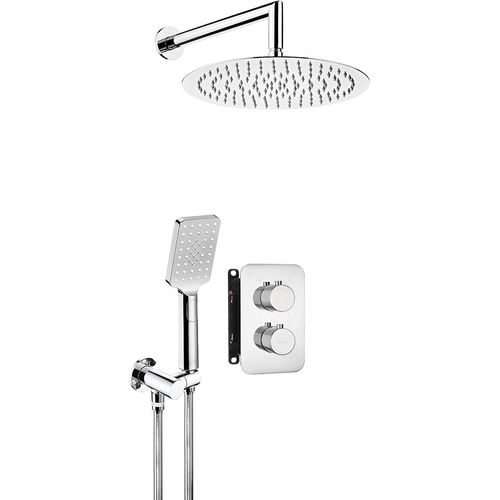 Duschsystem Unterputz, mit thermostatischer Box in silber CONCEALED-30