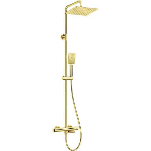 Duschsystem modern, mit Badewannenarmatur in gold DEANTE-30