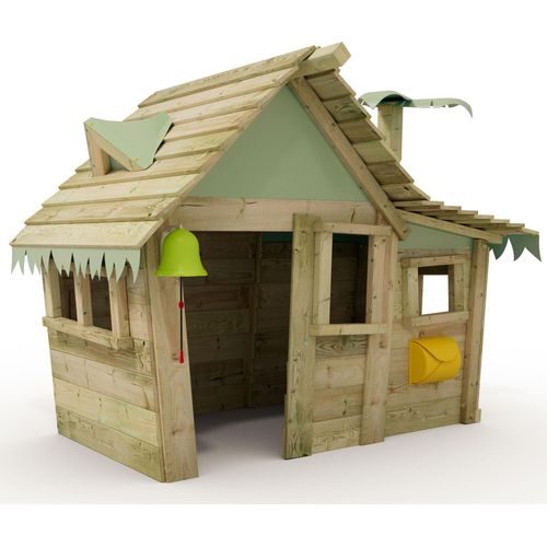 WICKEY Kinder Spielhaus Casita mit Holzdach und Fenster - pastellgrün