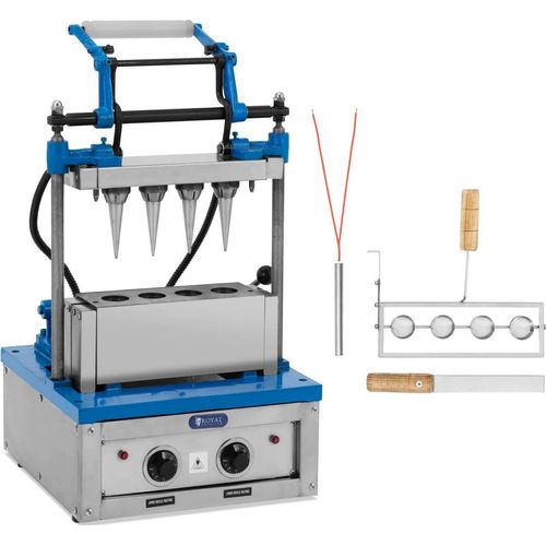 Royal Catering Waffeleisen für Eiswaffeln - 100 - 120 Waffeln/h - 47 x 112 mm -