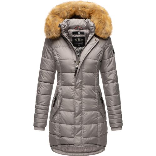 Navahoo PAPAYA Damen Winter Jacke Steppjacke Mantel Parka Kapuze Warm Gefüttert Zink Grey Gr. 42- XL