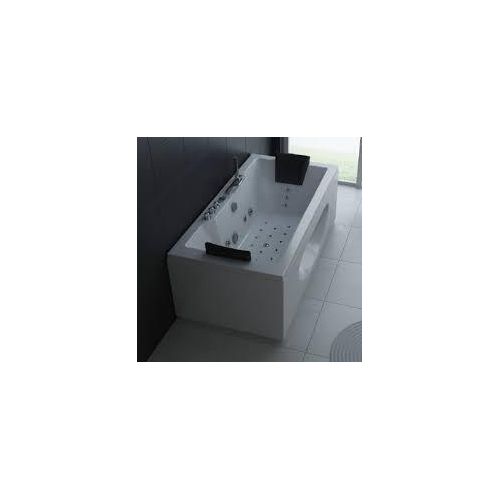 PureHaven Whirlpool 180x90 cm Heizung Reinigungsprogramm & Lichttherapie Wasserfall Bluetooth-fähiges Soundsystem