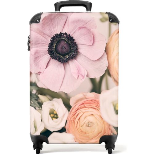 NoBoringSuitcases.com® Koffer Handgepäck Trolley Rollkoffer Kleine Reisekoffer mit 4 Rollen - Blumen - Natur - Pflanzen - Cabin Size < 55x40x23 cm & 55x40x20 cm - Fotokoffer - Kabinenkoffer - BoardgepäckHandgepäck Koffer 55x35x20 cm, 36L,