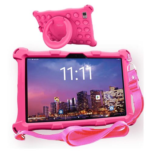 AngelTech Kindertablet XL PRO II - Android 13 - 4+3 GB RAM - 64+128 GB - Octa-Core-Prozessor - Schnelles 10