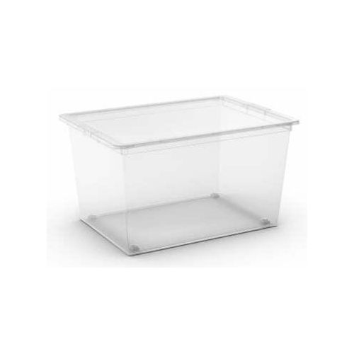 SuperSparSet 10x Mehrzweck Aufbewahrungsbehälter HIPPO mit Deckel | HxBxT 39x55x31cm | 50 Liter | Transparent | Behälter, Box, Aufbewahrungsbehälter, Aufbewahrungsbox