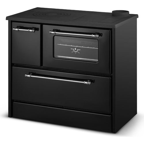 Haus- und Gartenofen Küchenofen mit Backfach und Gusseiserne Herdplatte Blmschv2 9,3kW