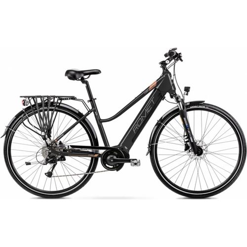 28 Zoll Romet E-Bike Bafang Mittelmotor 80Nm, 378Wh Akku, 9-Gang, 51cm Alurahmen schwarz