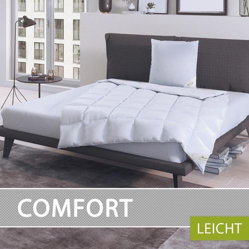 Bettwaren-Shop Daunendecke Comfort leicht, Füllung: 60% Daunen, 40% Federn 155x220 cm