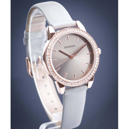 Sekonda 2454 Damen-Armbanduhr, Leder-Armband