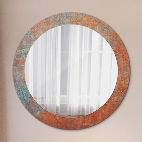 Spiegel - Mirror zum Wandspiegel Schlafzimmer – Schminkspiegel- rostig Metall- Ø70cm