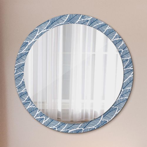 Spiegel - Mirror zum Wandspiegel Schlafzimmer – Schminkspiegel- Blätter- Ø90cm