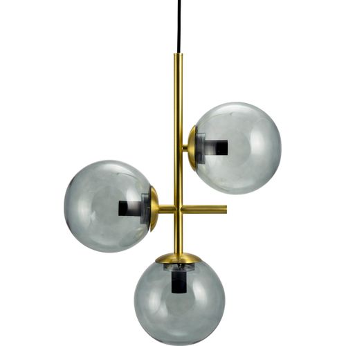 Pendelleuchte LED, Hängelampe, Deckenlampe Pendel, Pendellampe Esstisch, Pendelleuchte für Wohnzimmer, Skandinavische Design, Como Glas/Messing