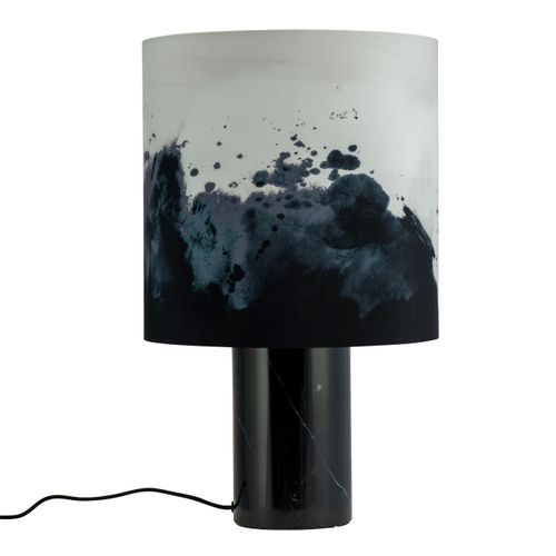 Tischlampe, Tischleuchte, Nachttischlampe, Schreibtischlampe, LED Leselampe, Molly Marmor schwarz