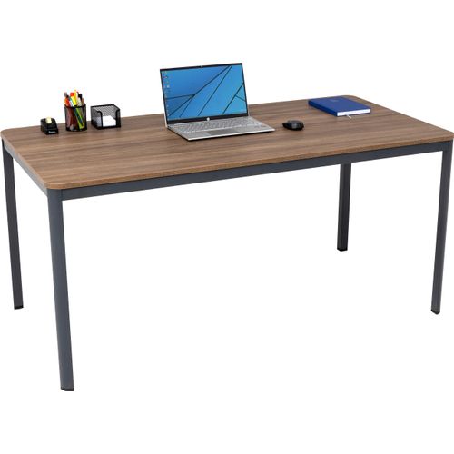 Schreibtisch Nova, 120x80x75 cm, Nussbaum Nachbildung/anthrazit