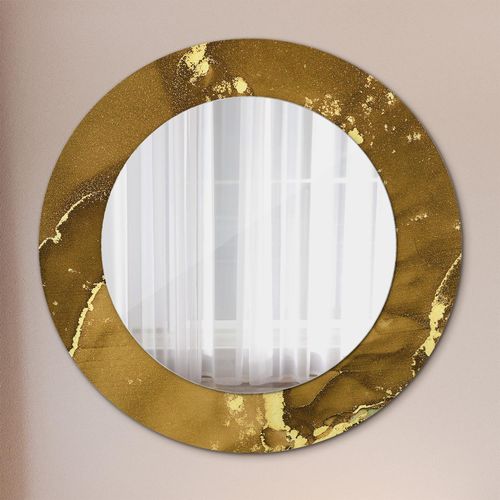 Spiegel - Mirror zum Wandspiegel Schlafzimmer – Schminkspiegel- metallisch wirbelt- Ø60cm