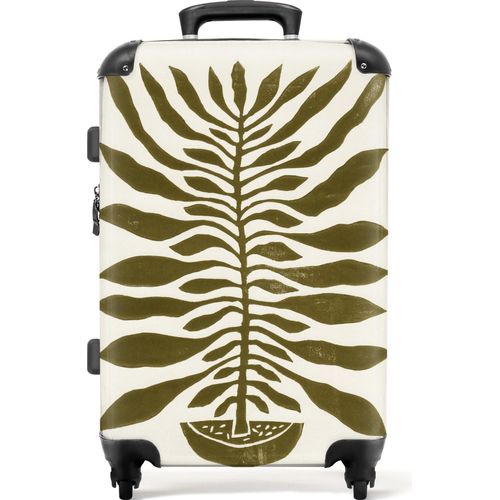 NoBoringSuitcases.com® Großer Koffer - Pflanzen - Vase - Blumen - Pastell - Kombinationsschloss TSA - Hartschalen Trolley 4 Rollen - 72 liter - Reisekoffer - 66 cmKoffer Mittelgroß 67x43x25 cm, 72L,