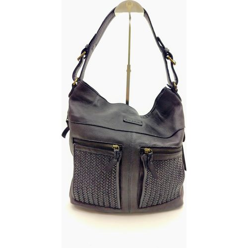 Bull & Hunt große Ledertasche Paula, knit black