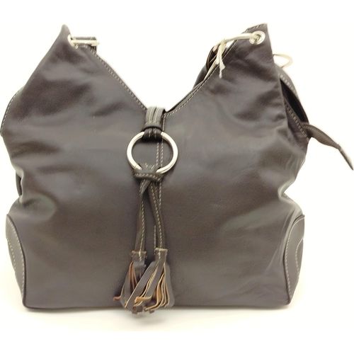 CLM' Leder-Shopper mittel, Metallringe