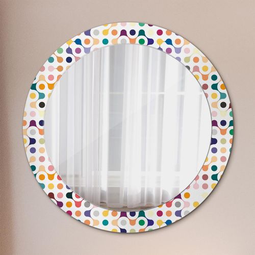 Spiegel - Mirror zum Wandspiegel Schlafzimmer – Schminkspiegel- multicolor nahtlos- Ø70cm