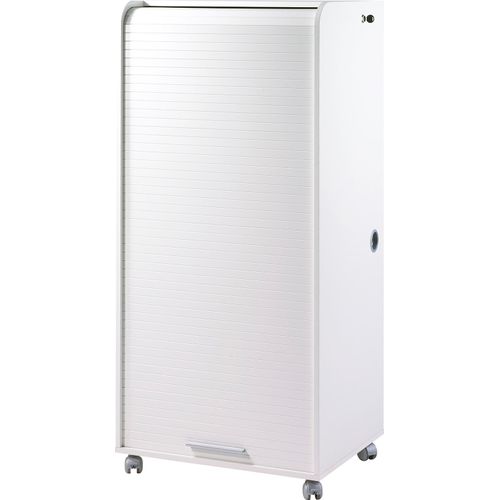 SIMMOB Mobiler Schreibtisch Sekretär Computertisch mit Laufrollen 139,9 x 64,2cm, Farbe:Weiß