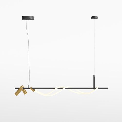 Maytoni Pendelleuchten Tau Schwarz, LED MODUL, 3000K, 1500lm