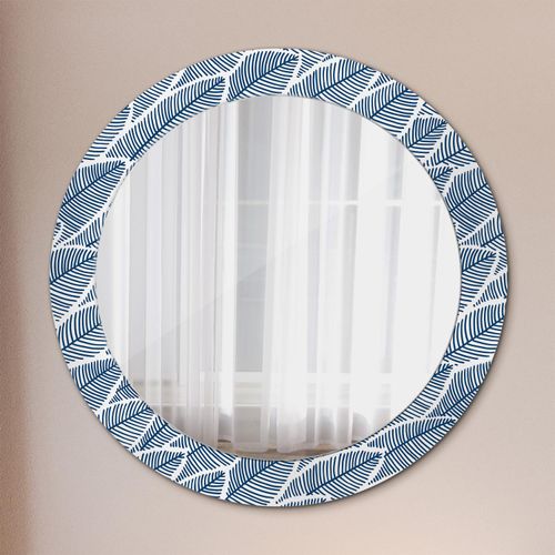 Spiegel - Mirror zum Wandspiegel Schlafzimmer – Schminkspiegel- Blätter- Ø70cm
