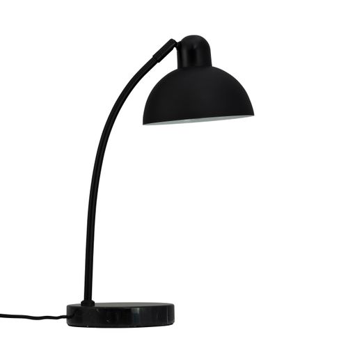 Tischlampe, Tischleuchte, Nachttischlampe, Schreibtischlampe, LED Leselampe, Eric Marmor schwarz