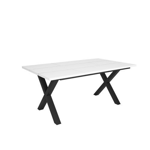 Esstische, 8 gäste, 167x90x75cm, Robust und stabil, Weiß, Industrielles Stil
