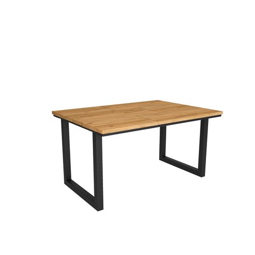 Esstische, 6 gäste, 140x90x75cm, Robust und stabil, Eiche, Industrielles Stil