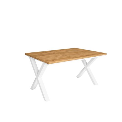 Esstische, 6 gäste, 140x90x75cm, Robust und stabil, Eiche, Industrielles Stil