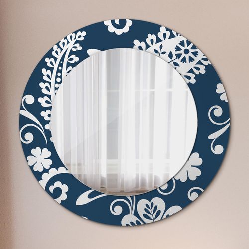 Spiegel - Mirror zum Wandspiegel Schlafzimmer – Schminkspiegel- paisley zusammenstellung- Ø60cm
