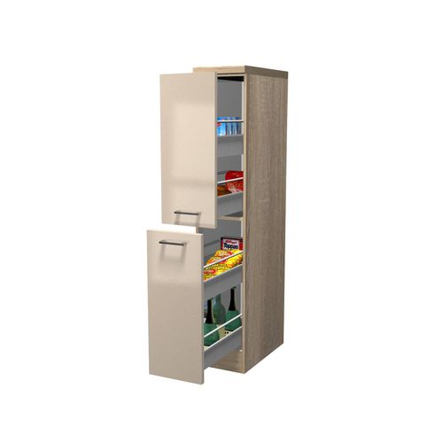 Demi Apothekerschrank Küche - 30 cm breit - Kaschmir Glanz Sonoma Eiche – Neapel