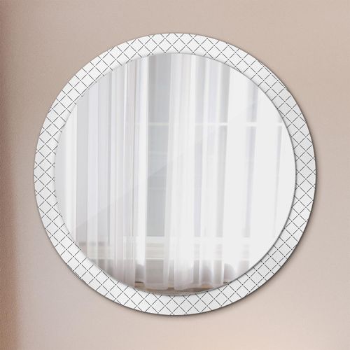 Spiegel - Mirror zum Wandspiegel Schlafzimmer – Schminkspiegel- Gekreuzt Linien- Ø100cm