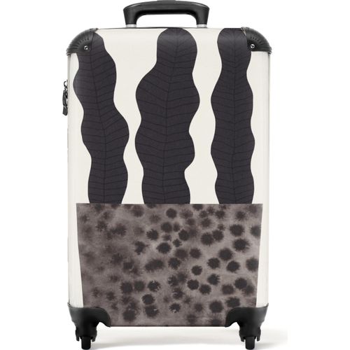 NoBoringSuitcases.com® Koffer Handgepäck Trolley Rollkoffer Kleine Reisekoffer mit 4 Rollen - Vase - Pflanzen - Blumen - Pastell - Cabin Size < 55x40x23 cm & 55x40x20 cm - Fotokoffer - Kabinenkoffer - BoardgepäckHandgepäck Koffer 55x35x20 cm, 36L,