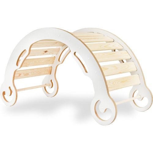 Woodforkid Klettergerüst Kinder Montessori MDF Leo Gr. XL, Kletterbogen