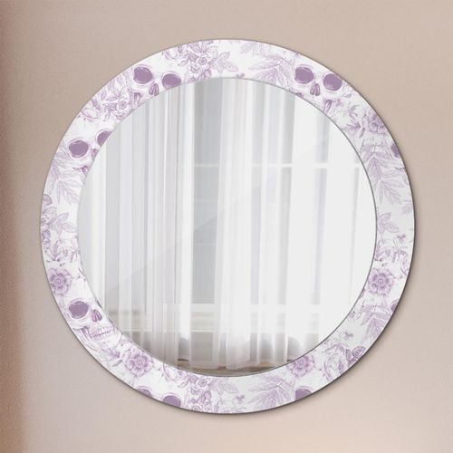 Spiegel - Mirror zum Wandspiegel Schlafzimmer – Schminkspiegel- Totenköpfe- Ø70cm