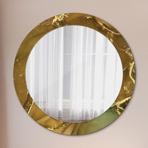 Spiegel - Mirror zum Wandspiegel Schlafzimmer – Schminkspiegel- metallisch wirbelt- Ø70cm