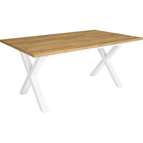 Esstische, 8 gäste, 167x90x75cm, Robust und stabil, Eiche, Industrielles Stil