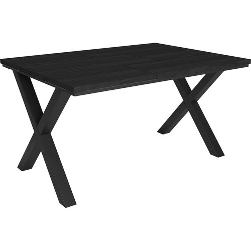 Esstische, 6 gäste, 140x90x75cm, Robust und stabil, Schwarz, Industrielles Stil