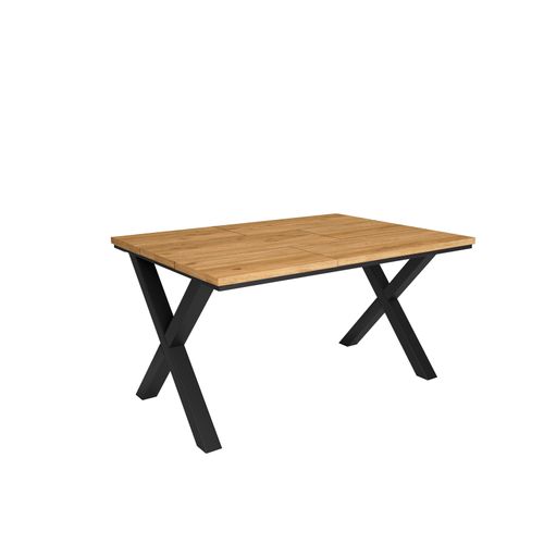 Esstische, 6 gäste, 140x90x75cm, Robust und stabil, Eiche, Industrielles Stil