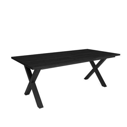 Esstische, 10 gäste, 194x90x75cm, Robust und stabil, Schwarz, Industrielles Stil