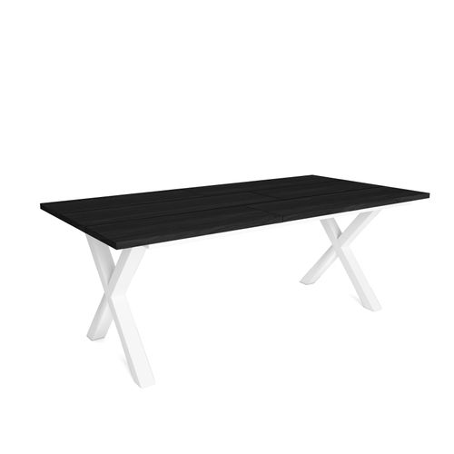 Esstische, 10 gäste, 194x90x75cm, Robust und stabil, Schwarz, Industrielles Stil