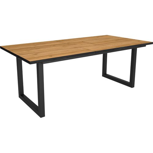 Esstische, 10 gäste, 194x90x75cm, Robust und stabil, Eiche und schwarz, Industrielles Stil